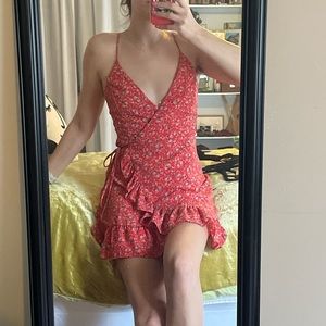 Free people wrap mini dress